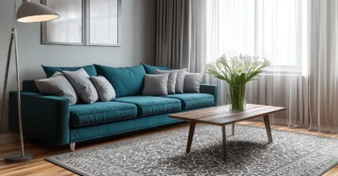 Associer bleu canard et gris pour une déco raffinée