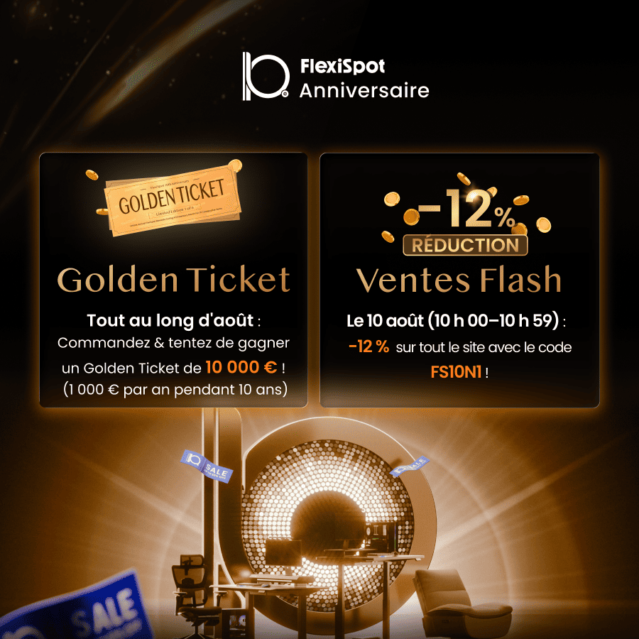 Offres du 10e anniversaire FlexiSpot