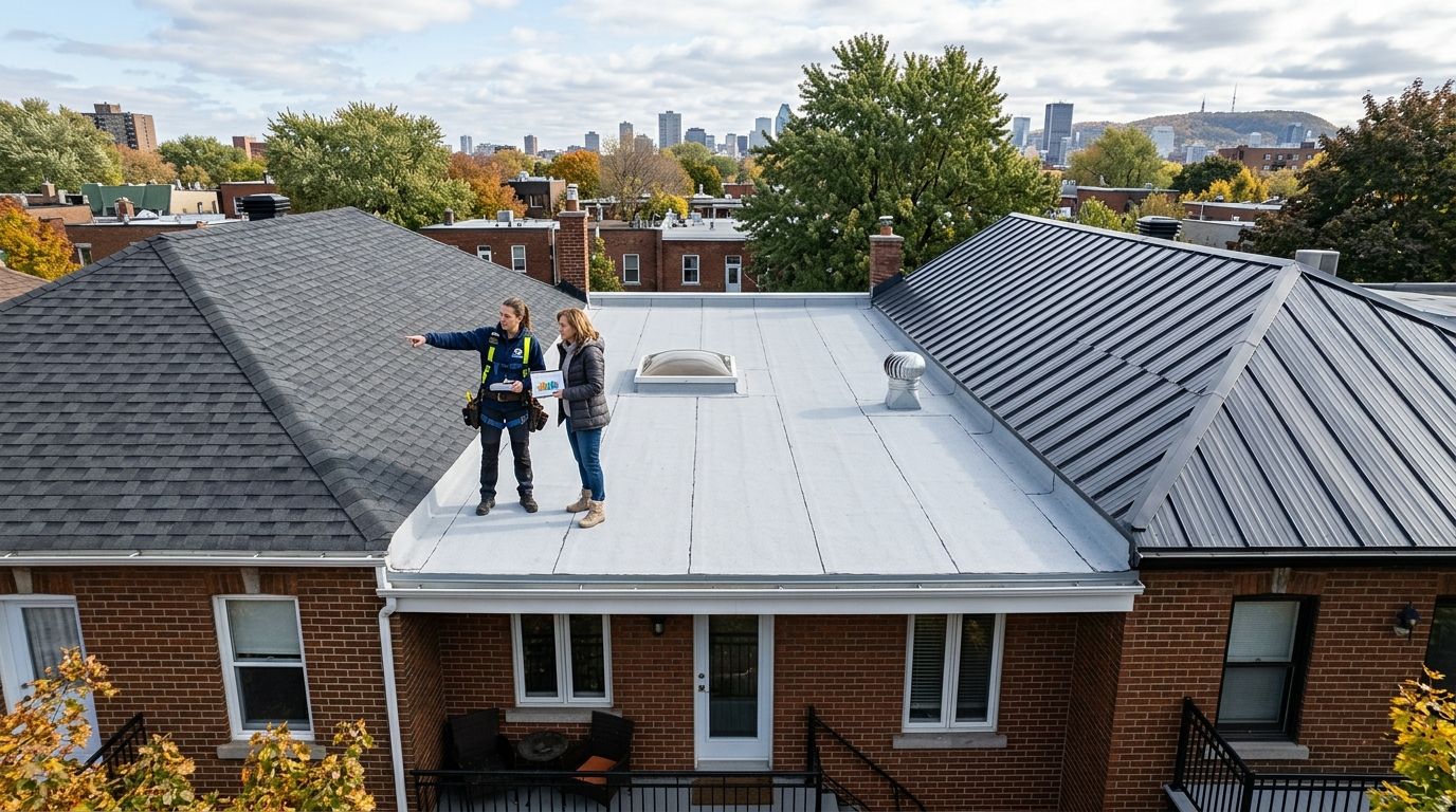 Quel revêtement de toiture choisir à Montréal : bardeaux, membrane ou tôle ?