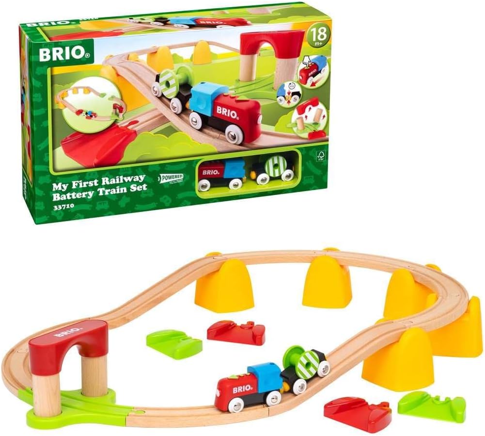 BRIO - 33710 - Mon Premier Circuit à pile - My First Railway - Coffret complet