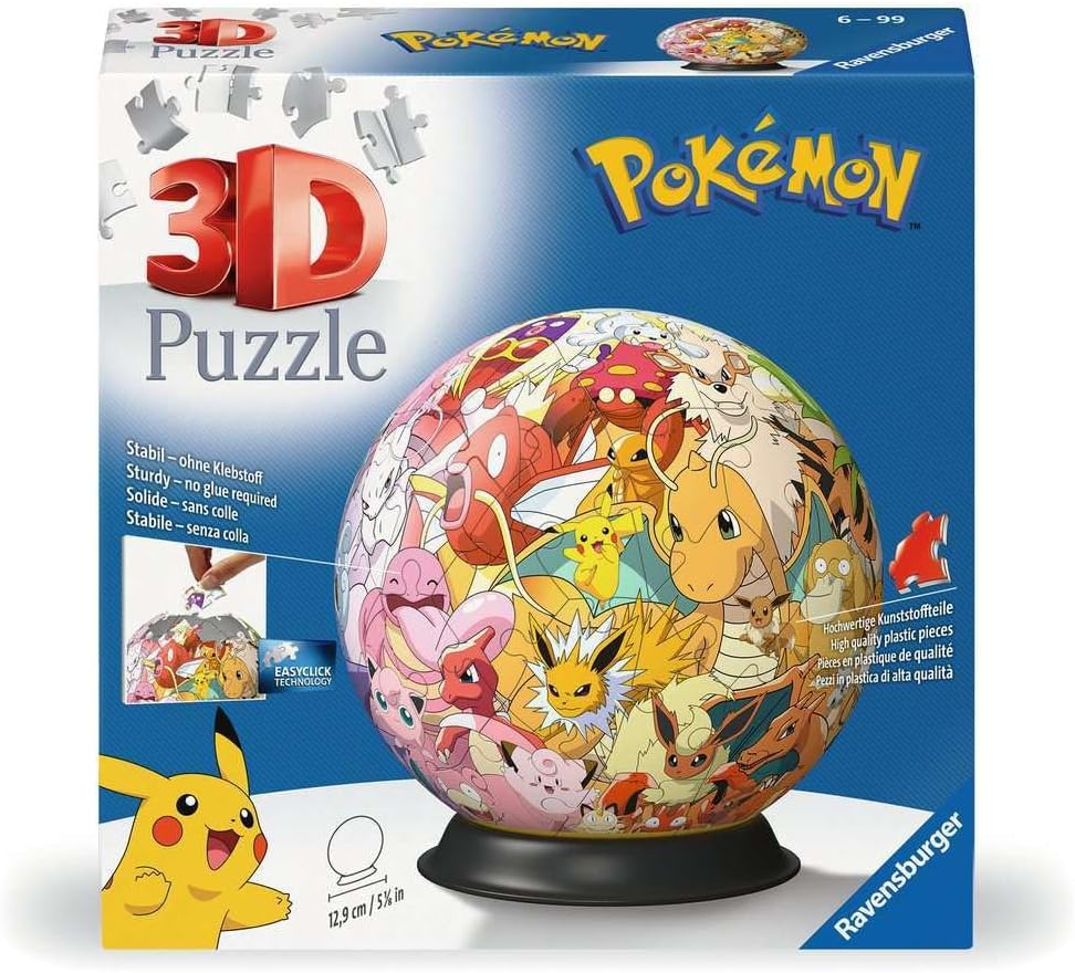 Ravensburger - Puzzle 3D Ball - Pokémon - A partir de 6 Ans - 72 pièces