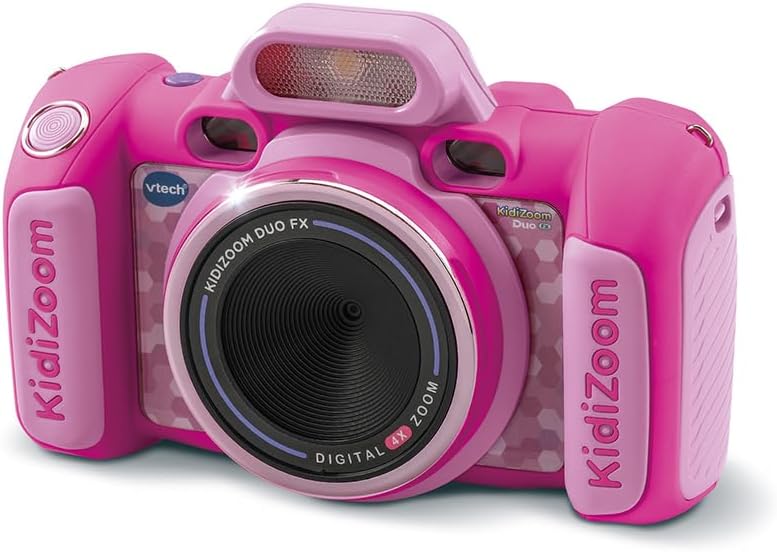 VTech - KidiZoom Duo FX Rose, Appareil Photo Numérique Enfant, Photo, Selfie