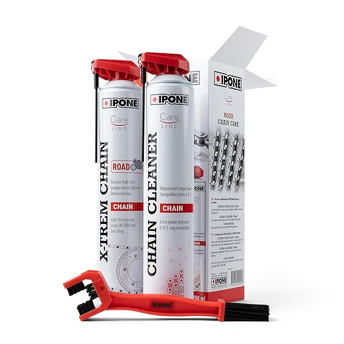 Kit IPONE Road Chain Care avec nettoyant, lubrifiant et brosse