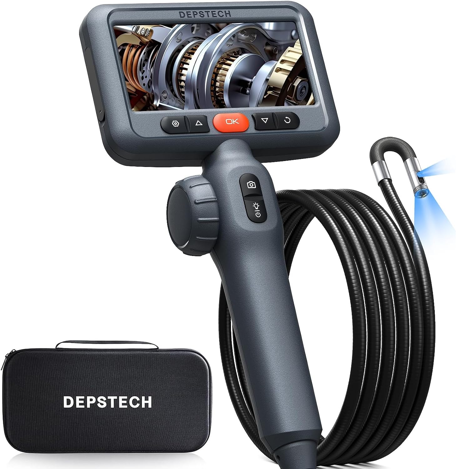 DEPSTECH Double Objectif 210° Camera Endoscopique, Endoscope HD 1080P de