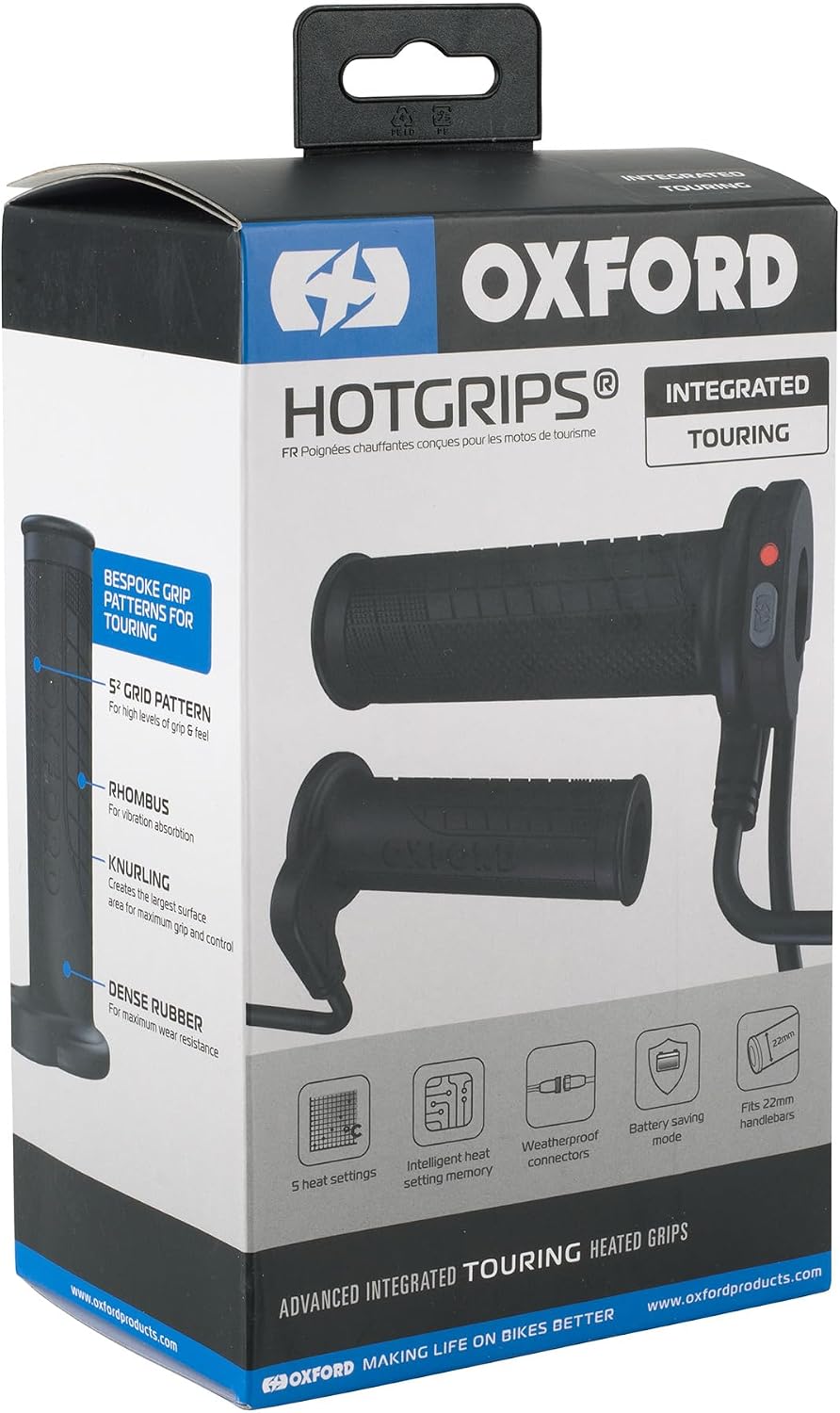 Paire de poignées chauffantes Oxford HotGrips EL398 Touring