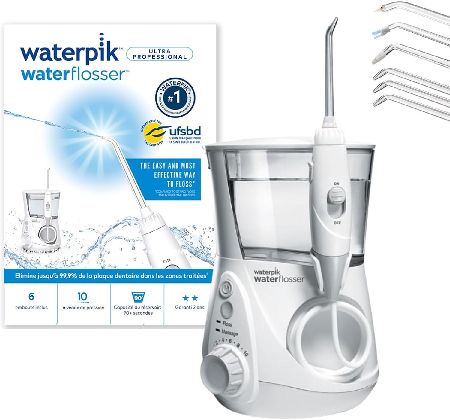 Waterpik Ultra Professionnel Hydropulseur Dentaire -10 niveaux de pression