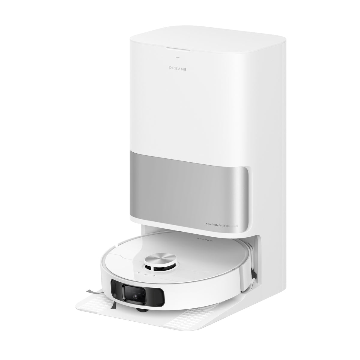 Robot aspirateur-laveur Dreame L10s Ultra Gen 2 devant sa station