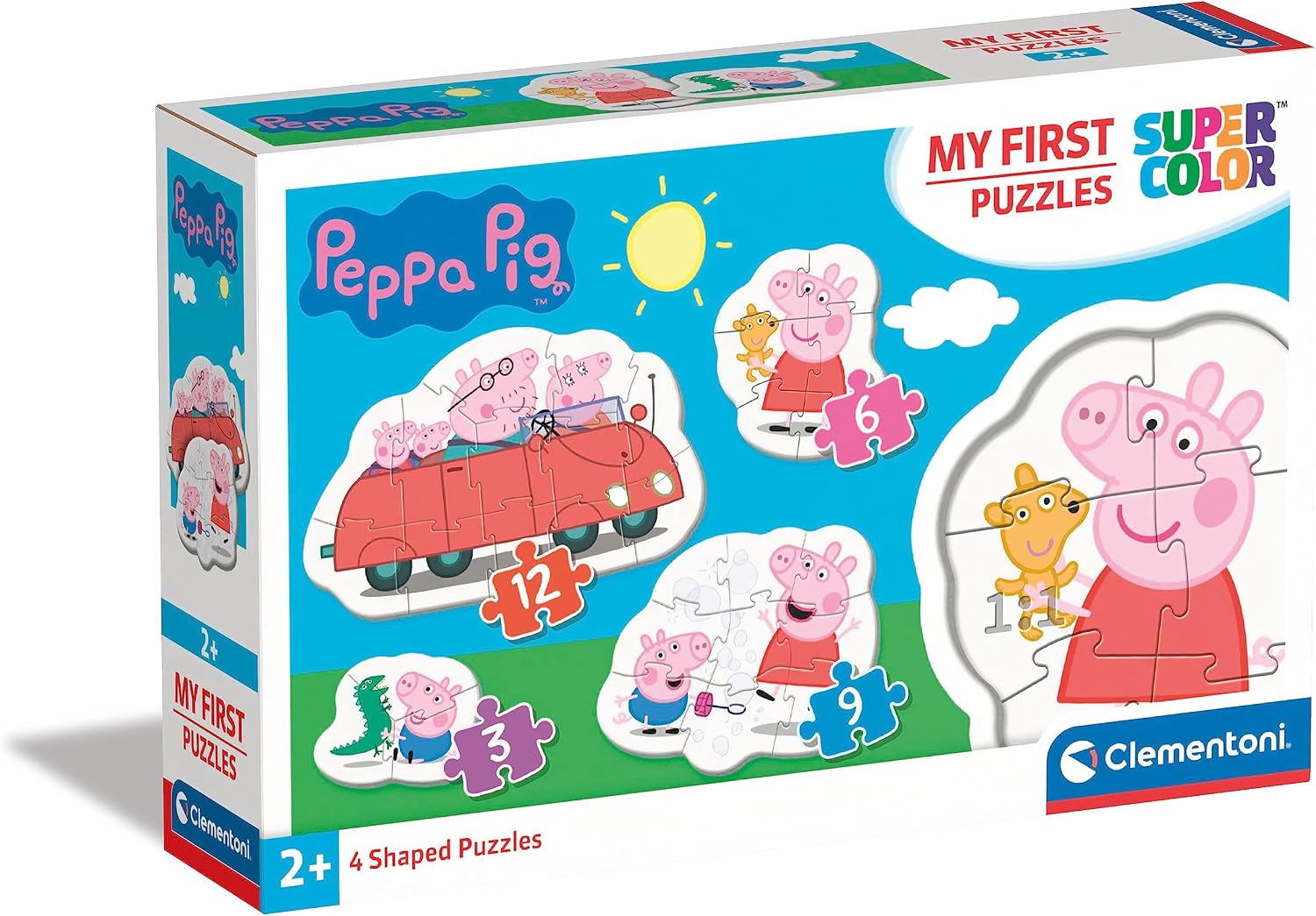 Clementoni | Peppa Pig – My First Puzzles pour Enfants 2 Ans+ | 4 Puzzles