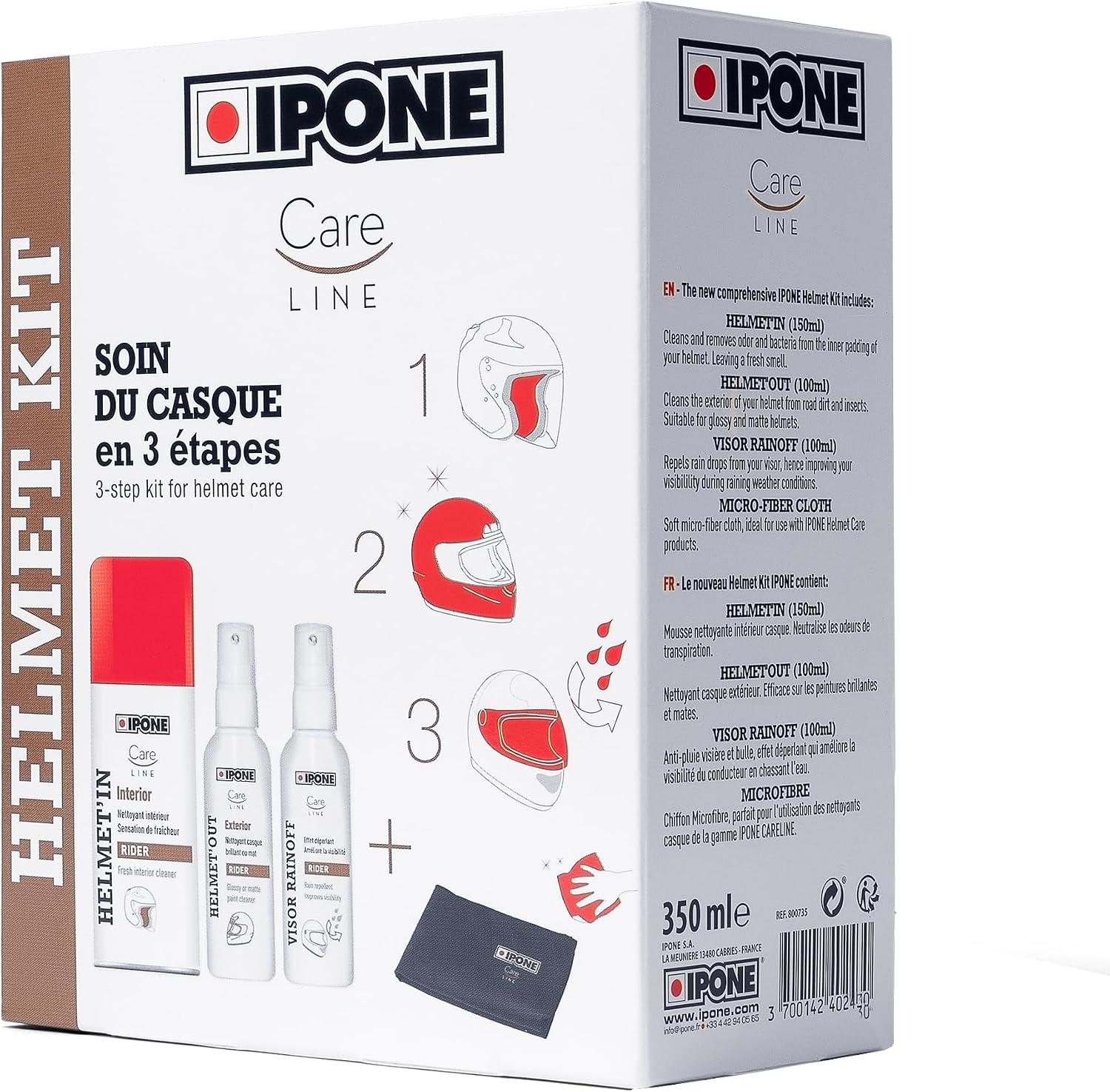 Coffret de nettoyage du casque moto IPONE Helmet Kit