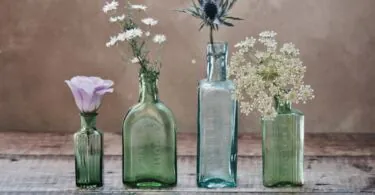 Comment décorer un grand vase en verre transparent ?