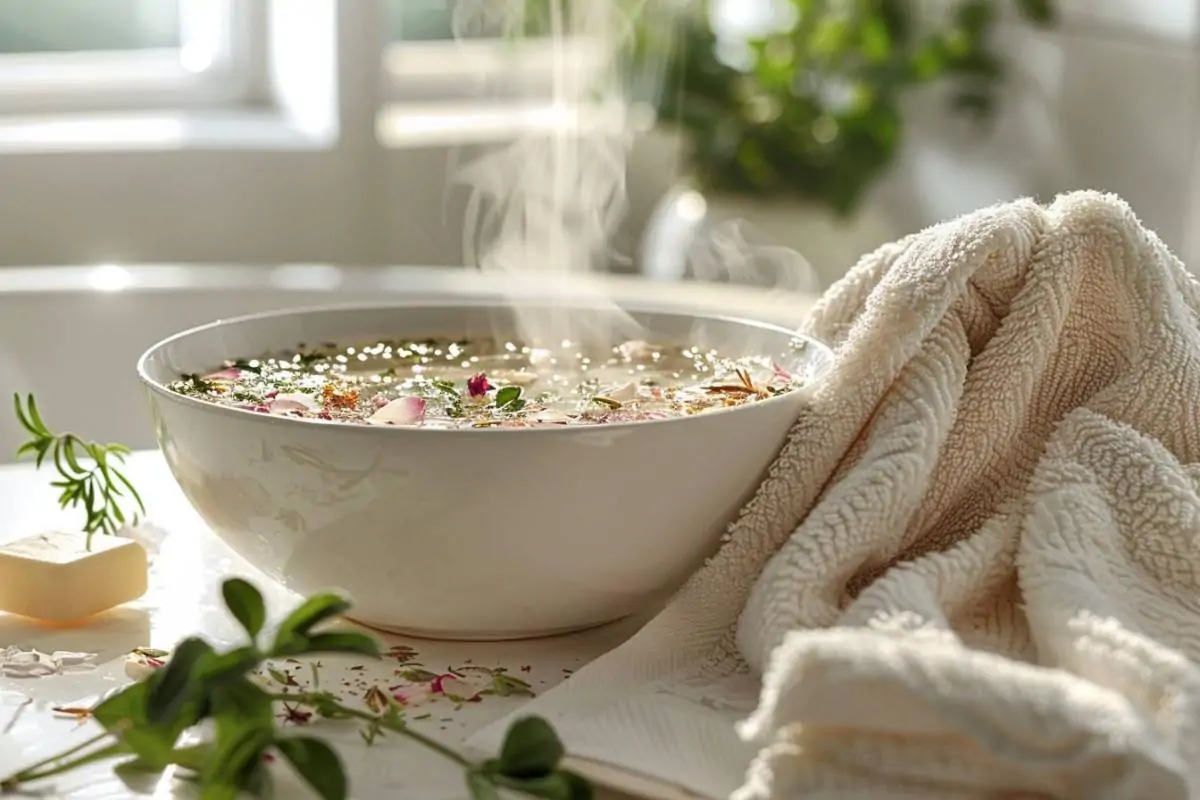Bain de vapeur facial : étapes pour une peau éclatante